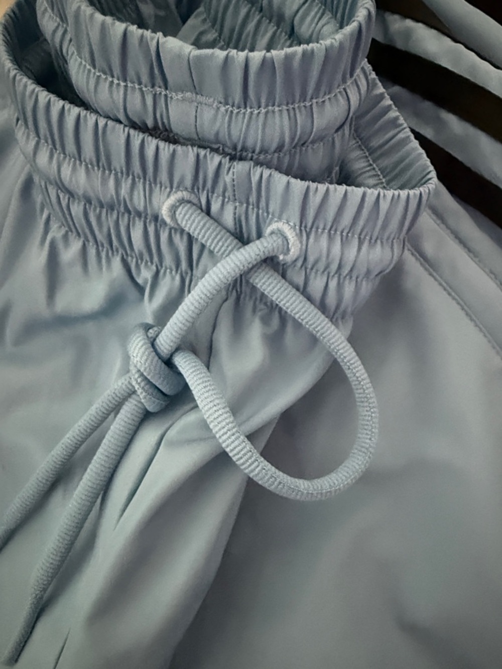 adidas Light Blue Wide-Leg Track Pants with Trefoil - Picture 8 of 9